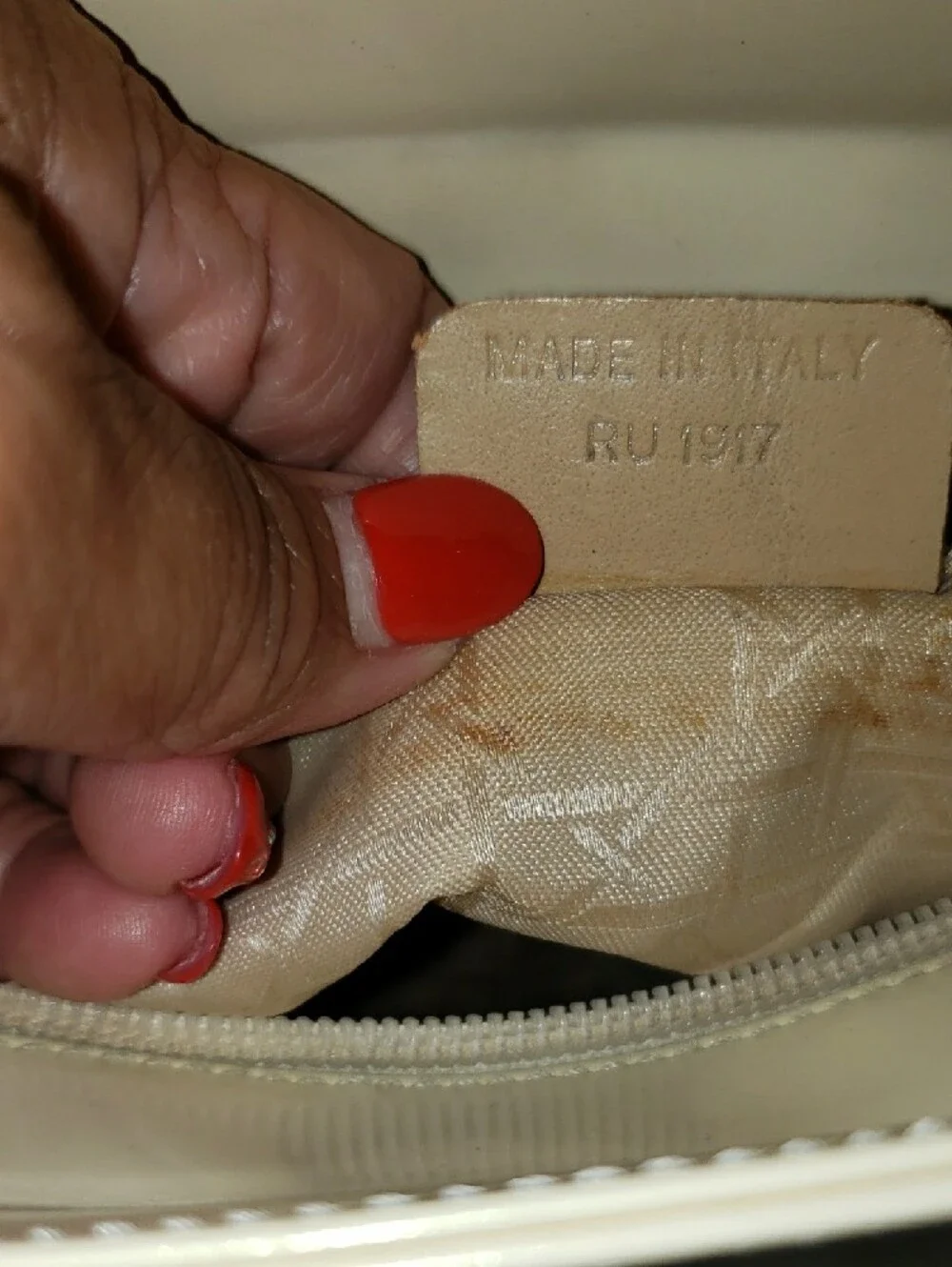 Dior Cream Leather Satchel with Silver Charm